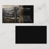 初期のな田園西部地方の素朴な農場の塀 名刺 (正面/裏面)