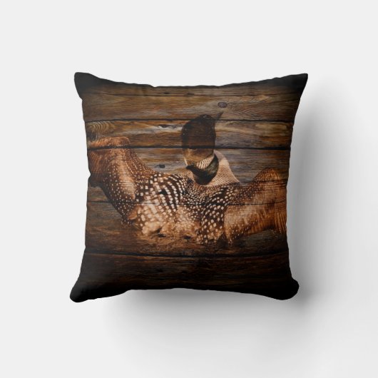 初期のな納屋の木製の西欧諸国の水鳥の水潜り鳥 クッション (裏面)