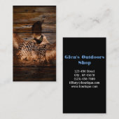 初期のな納屋の木製の西欧諸国の水鳥の水潜り鳥 名刺 (正面/裏面)