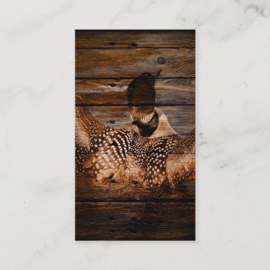 初期のな納屋の木製の西欧諸国の水鳥の水潜り鳥 名刺 (正面)