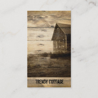 初期のな西欧諸国の古い納屋の農家の小屋 名刺