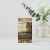 初期のな西欧諸国の農家の国の小屋 名刺 (スタンド正面)