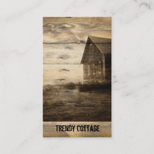 初期のな西欧諸国の農家の国の小屋 名刺 (正面)