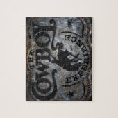 初期のな西欧諸国の馬のカウボーイのロデオ ジグソーパズル (縦)