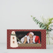 初期のな雪だるまの休日の写真カード シーズンカード (スタンド正面)