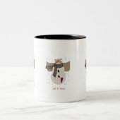 初期のな雪だるまは、それが雪が降るようにしました ツートーンマグカップ (中央)