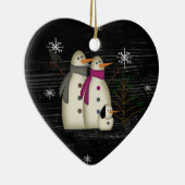 初期のな雪のカップルのオーナメント セラミックオーナメント (右)