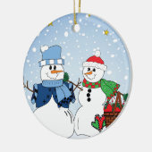 初期のな雪のカップル セラミックオーナメント (左)