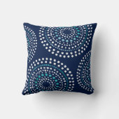 初期のなBohoのモザイク模様の水海軍 クッション (裏面)