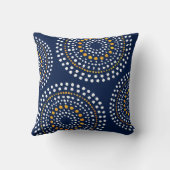 初期のなBohoのモザイク模様海軍金ゴールド クッション (裏面)