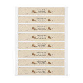 初期のろうそく巻き製品ラベル ラップアラウンド宛名ラベル (シート)