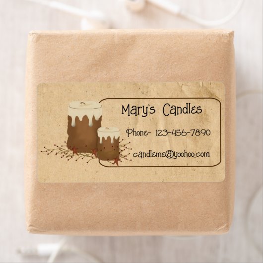 初期のろうそく ラベル (インサイチュ)