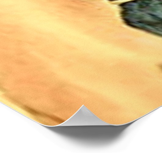 初期のインディアンウマヴィンテージフォークアートスケッチ ポスター (角)