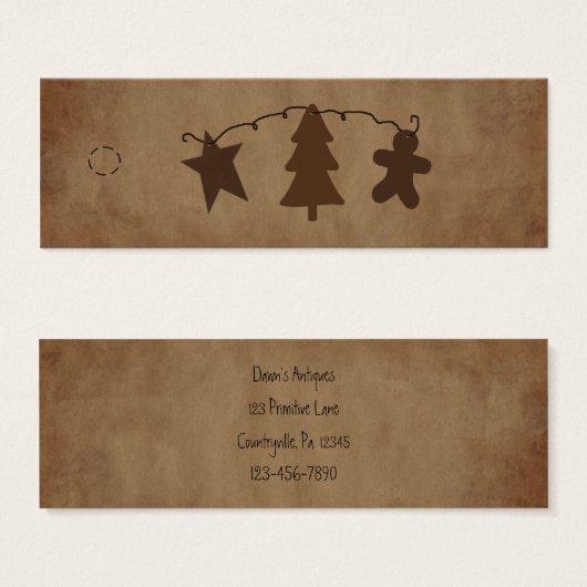 初期のオーナメントつるラベル (正面&裏面)