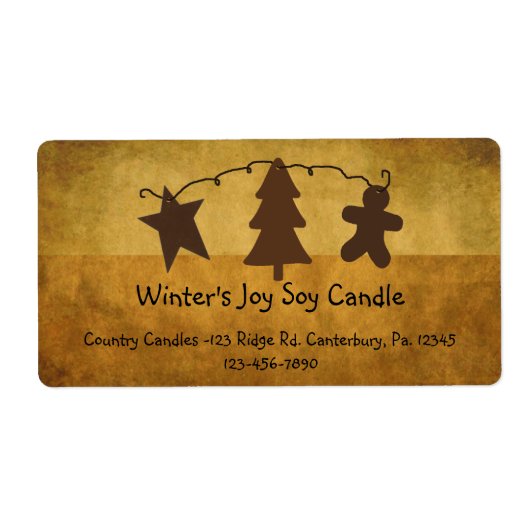 初期のオーナメントラベル ラベル (正面)