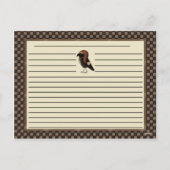 初期のクリスマスのカラスレシピカード シーズンポストカード (裏面)