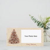初期のクリスマスツリーフォトカード シーズンカード (スタンド正面)