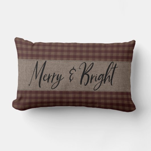 初期のクリスマスブルゴーニュホームズプメリー ランバークッション (正面)