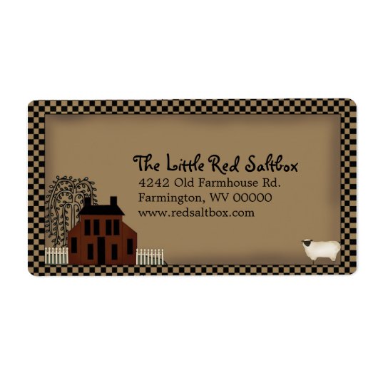 初期のサルトボックスハウス出荷ラベル ラベル (正面)