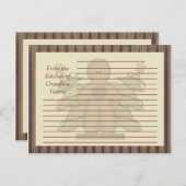 初期のジンジャーブレッドマンレシピカード ポストカード (正面/裏面)