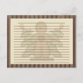 初期のジンジャーブレッドマンレシピカード ポストカード (裏面)