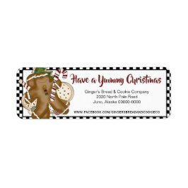 初期のジンジャーブレッドマン差出人住所ラベル ラベル