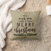 初期のスタイル – クリスマスの楽しいクリスマスをお祈り クッション (ブランケット)