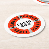 初期のトリートメント救生活 ラウンドペーパーコースター (アングル)