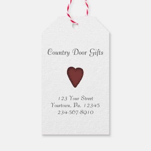 初期のハートギフトラベル ギフトタグ (裏面)