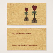 初期のハートトピアリつるラベル (正面&裏面)