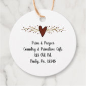 初期のハートラウンドつるラベル フェイバータグ (正面)