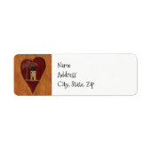 初期のハート ラベル (正面)