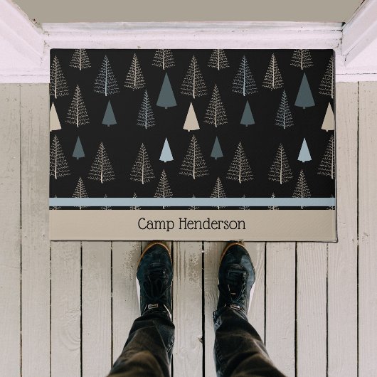 初期のパインズオンブラック ドアマット