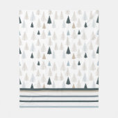 初期のパインズオンホワイト フリースブランケット (正面)