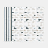 初期のパインズオンホワイト フリースブランケット (正面(横))