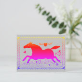 初期のフォークアーランニングトの馬シルエットウマ科の ポストカード (スタンド正面)