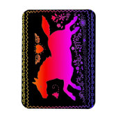 初期のフォークアーランニングトの馬シルエットウマ科の マグネット (縦)