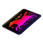 初期のフォークアーランニングトの馬シルエットウマ科の マグネット (左側)