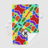 初期の幾何学的なアートカラーの三角形を変更する ゴルフタオル (インサイチュ)