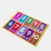 初期の数学番号1 ～ 10ドアマット ドアマット (アングル)