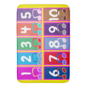 初期の数学番号1 ～ 10バスマット バスマット (正面縦)