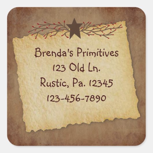 初期の紙シール スクエアシール (正面)