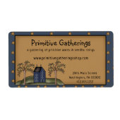 初期の素朴Saltbox & Stars Shipping ラベル (正面)