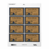 初期の素朴Saltbox & Stars Shipping ラベル (フルシート)