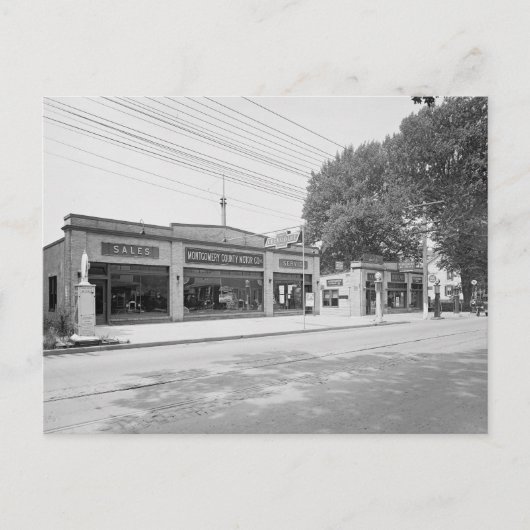 初期の自動車販売店 1926年 ポストカード (正面)