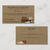 初期の裁縫カスタム素朴 名刺 (正面/裏面)