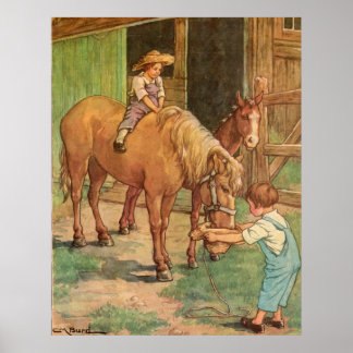 初期の農場シーン ポスター