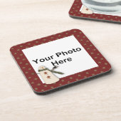 初期の雪だるまカスタムフォトコルクコースター コースター (左側)