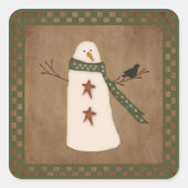 初期の雪だるまシール スクエアシール (正面)