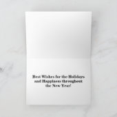 初期の雪だるまラージフォントクリスマスカード シーズンカード (内部)